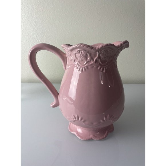 2004 A Special Place Pink Pitcher, Vase for Floral Arrangement, 7.75” - Picture 5 of 10